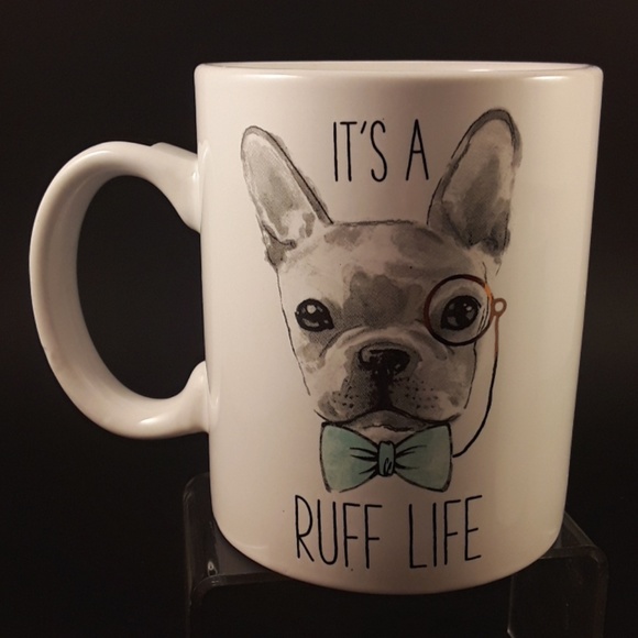 Set of 2 American Atellier mugs French Bull Dogs - Picture 3 of 7